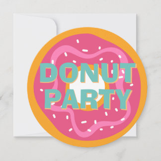 Kinder Donut Party Girl Geburtstag Einladung