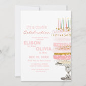 Kinder Doppeltes Foto Geburtstag Einladung (Vorderseite)