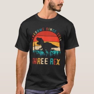 Kinder Drei Rex 3. Geburtstag Geschenke Dritte Din T-Shirt