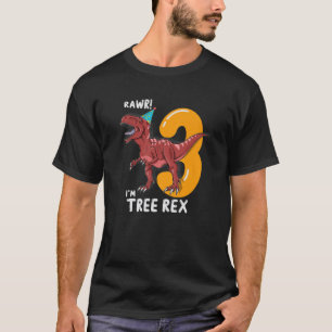 Kinder drei Rex 3D Geburtstag Dinosaurier, T Rex G T-Shirt