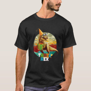 Kinder Drei Rex 3D Geburtstag T-Shirt Dritte Dinos