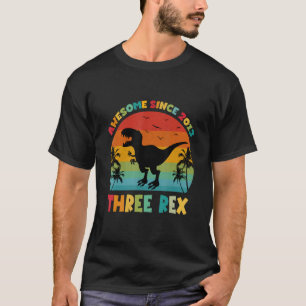 Kinder Drei Rex Funny Dinosaurier 9 Jahre Phantast T-Shirt