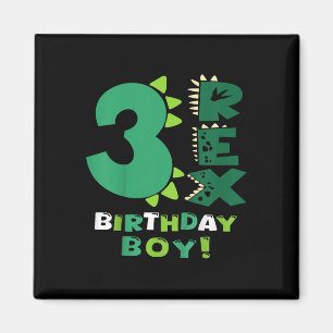 Kinder Drei Rex Geburtstag Junge 3. Geburtstag Din Magnet