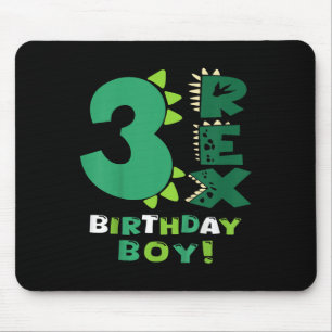Kinder Drei Rex Geburtstag Junge 3. Geburtstag Din Mousepad