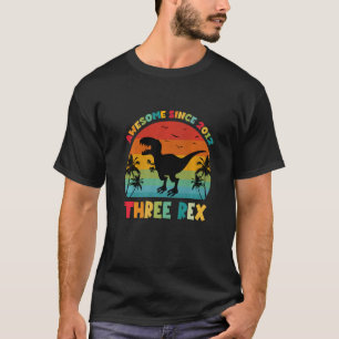 Kinder Drei Rex lustige Dinosaurier 10 Jahre alt P T-Shirt