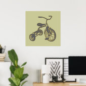 Kinder-Dreirad-Grafik Poster (Heimbüro)