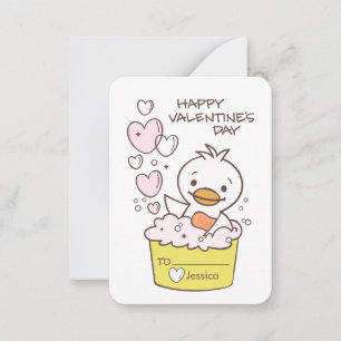 Kinder Duck Bubble Bath Hörsaal Valentine Mitteilungskarte