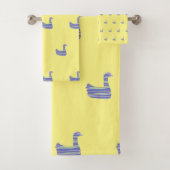 Kinder Ducky Duck Yellow Designer Look Badhandtuch Set (Insitu)