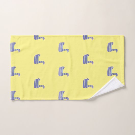 Kinder Ducky Duck Yellow Designer Look Badhandtuch Set (Handtuch)