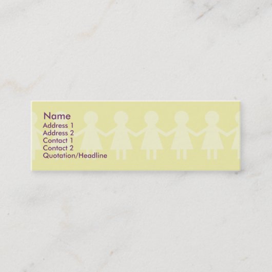 Kinder - dünn mini visitenkarte (Vorderseite)