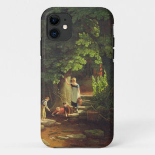 Kinder durch einen Bach, c.1822 (Öl auf Platte) Case-Mate iPhone Hülle