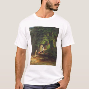 Kinder durch einen Bach, c.1822 (Öl auf Platte) T-Shirt