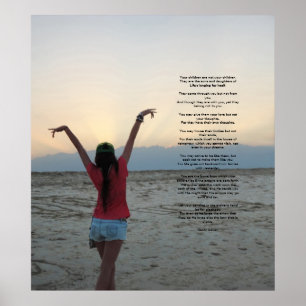 Kinder durch Kahlil Gibran Poster