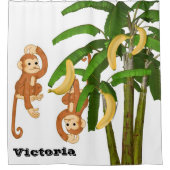 Kinder Duschvorhang Affe Bananenbaum (Vorderseite)