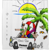 Kinder Duschvorhang Beach Bum Parkplatz (Vorderseite)