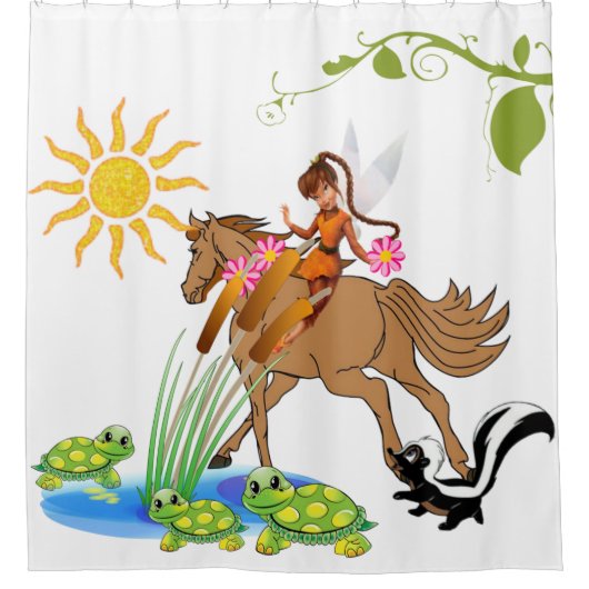 Kinder Duschvorhang Fairy Turtle Skunk (Vorderseite)