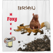 Kinder Duschvorhang Fox Maus Wurmtrottel (Vorderseite)