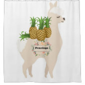 Kinder Duschvorhang Lama Fruit Floral (Vorderseite)