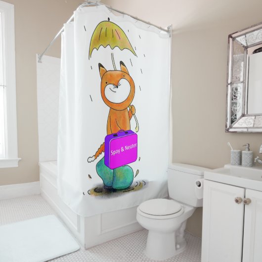 Kinder Duschvorhang Spay & Neuter Cats Felines (Beispiel)