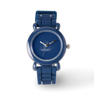 Kinder E-Watch mit Blue Ship Design - Spaß rein te Armbanduhr