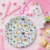 Kinder-Eid-Mubarak-Papierteller – Farbreiches Isla Pappteller (Party)