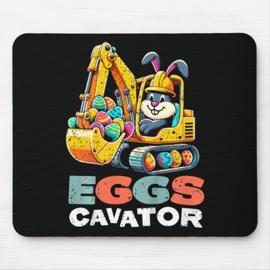 Kinder Eier Cavator Osterhase Bagger Jungen Mousepad (Vorne)