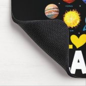 Kinder ein Junge, der Planeten liebt Sonnensystem Mousepad (Ecke)