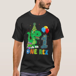 Kinder ein Rex Geburtstag 1 Jahr alt Funny Dinosau T-Shirt