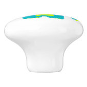 Kinder eine mit Augen Alien aqua zeichn / Türknauf Keramikknauf (Seitenansicht)