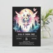 Kinder einfache Fee Geburtstag Einladung (Stehend Vorderseite)