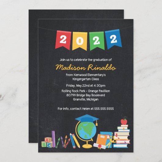 Kinder Einladung zum Abschluss im Grundstudium (Vorne/Hinten)