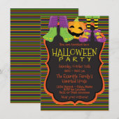 Kinder Einladungen für Niedliches Halloween-Party (Vorne/Hinten)