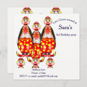 Kinder Einladungskarten zum Geburtstag (Vorne/Hinten)