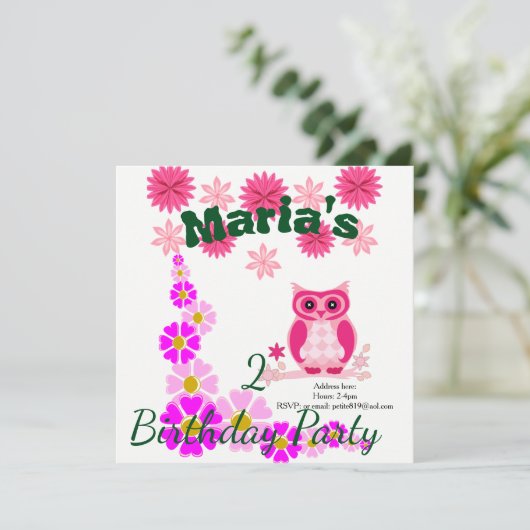 Kinder Einladungskarten zum Geburtstag (Stehend Vorderseite)