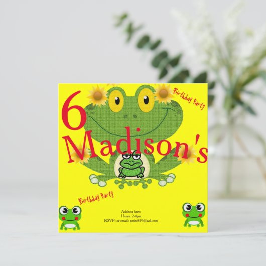 Kinder Einladungskarten zum Geburtstag (Stehend Vorderseite)