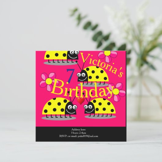 Kinder Einladungskarten zum Geburtstag (Stehend Vorderseite)