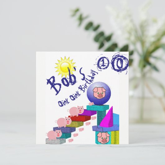 Kinder Einladungskarten zum Geburtstag (Stehend Vorderseite)