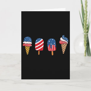 Kinder Eis 4. Juli Cooler Dessert Patriotisch Karte