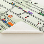 Kinder Eisenbahn: Lustiges nahtloses Muster Sherpadecke (3/4)