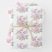 Kinder Elephant Birthday Wrapping Paper Sheets Geschenkpapier Set (Beispiel)