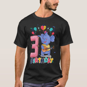 Kinder Elephant Geburtstagsparty 2 Jahre Junge 2. T-Shirt