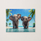 Kinder Elephants Jigsaw Puzzle - Tropical (Horizontal)