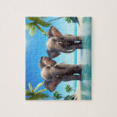 Kinder Elephants Jigsaw Puzzle - Tropical (Vertikal)