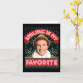 Kinder Elf Buddy lächeln ist mein liebstes Weihnac Karte (Gelbe Blume)