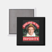 Kinder Elf Buddy lächeln ist mein liebstes Weihnac Magnet (Vorderseite/Rückseite)