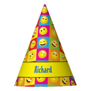 Kinder Emoji Geburtstagsparty Happy Smilies Faces Partyhütchen