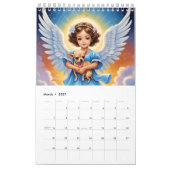Kinder Engel und Niedliche Tiere. 2024 Kalender (Mär 2027)
