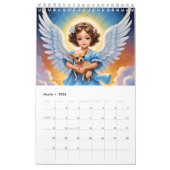 Kinder Engel und Niedliche Tiere. 2024 Kalender (Mär 2026)