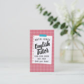 Kinder Englisch Tutor Zuhause Lerntests Visitenkarte (Stehend Vorderseite)
