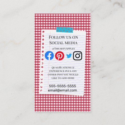 Kinder Englisch Tutor Zuhause Lerntests Visitenkarte (Rückseite)